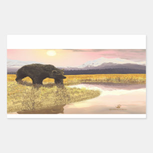 Grizzly Pond Rectangular Sticker