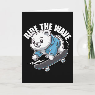 Grizzly Skater - Skateboard Skateboarder Skateboar Card