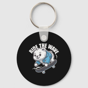 Grizzly Skater - Skateboard Skateboarder Skateboar Key Ring