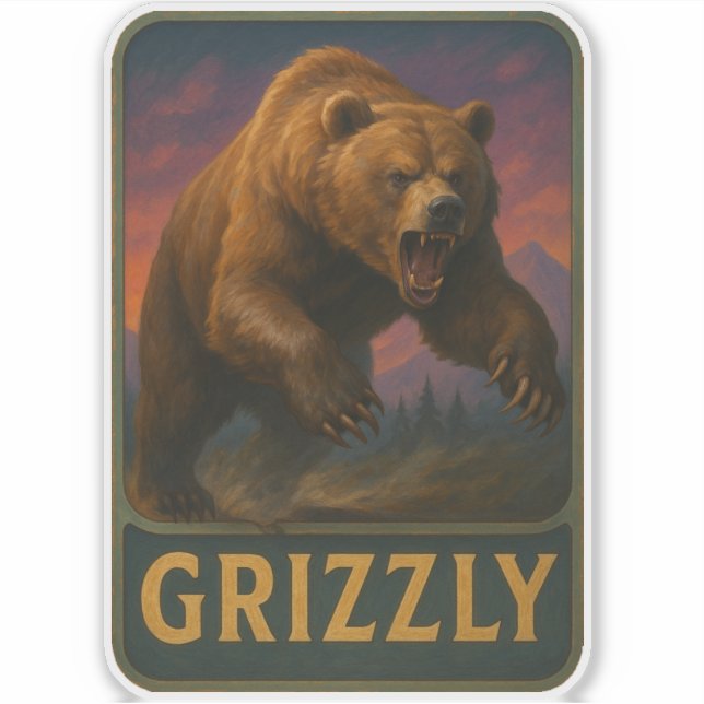Grizzly Sticker (Front)