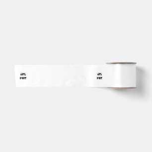 GRL PWR black satin ribbon