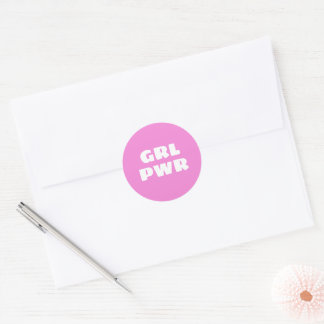 GRL PWR - CLASSIC ROUND STICKER