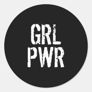 GRL PWR - CLASSIC ROUND STICKER