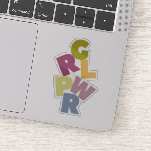GRL PWR Colorful Letters Feminism