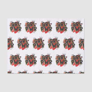 GRL PWR, Crown & Hearts Tissue Paper