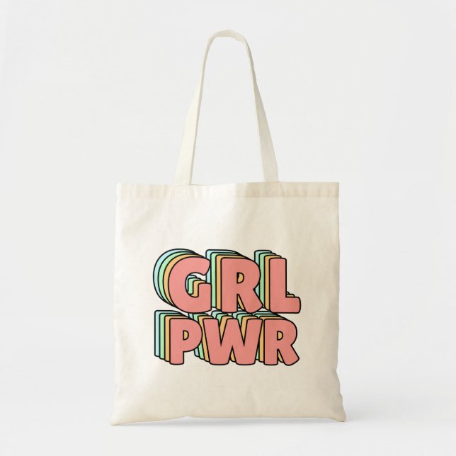 GRL PWR Pastel Tote Bag (Front)