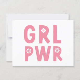 Grl pwr  postcard