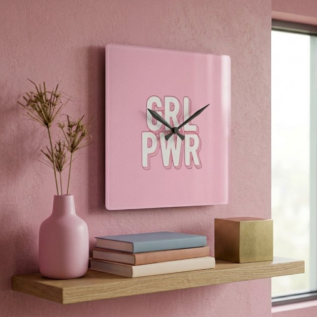 GRL PWR SQUARE WALL CLOCK (Creator Uploaded)