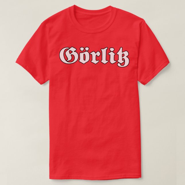 Grlitz written with gothic font T-Shirt (Design Front)