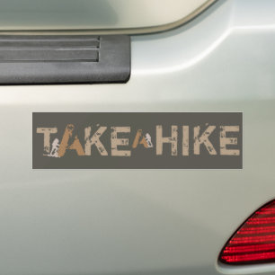 Grnge Take a Hike Typography Bumper Sticker