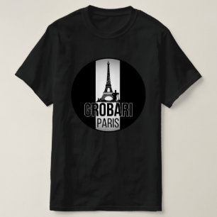 Grobari Paris Ajfelov Toranj Crno Beli T-Shirt