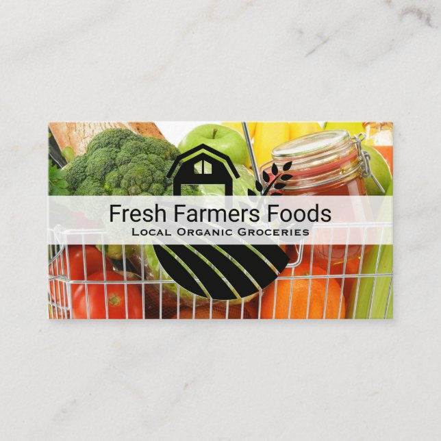 Groceries | Produce in Basket Business Card (Front)