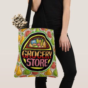 Grocery All Over Print Tote - See Back Bag