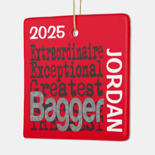 Grocery Bagger Extraordinaire CUSTOM Ceramic Ornament