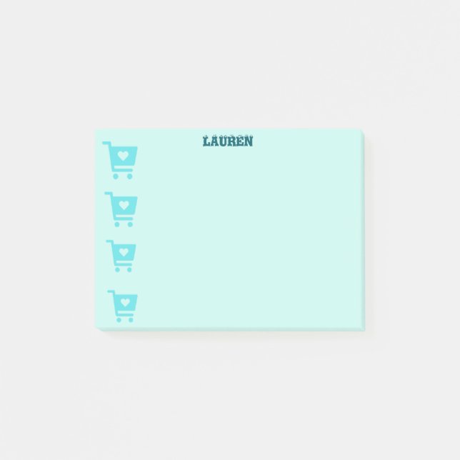 Grocery cart post it note reminder (Front)