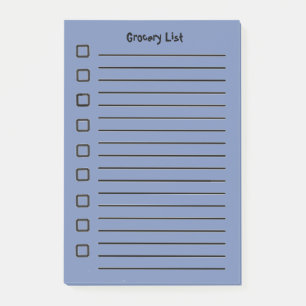 Grocery List Blue Sticky Notes 2nd Edition