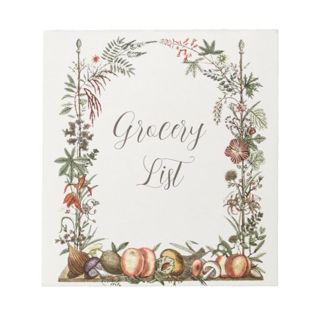 Grocery List Notepad (Front)