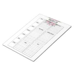 Grocery List Notepad