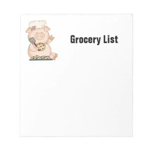 Grocery List Piggy Notepad