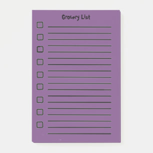 Grocery List Purple Sticky Notes 2nd Edition