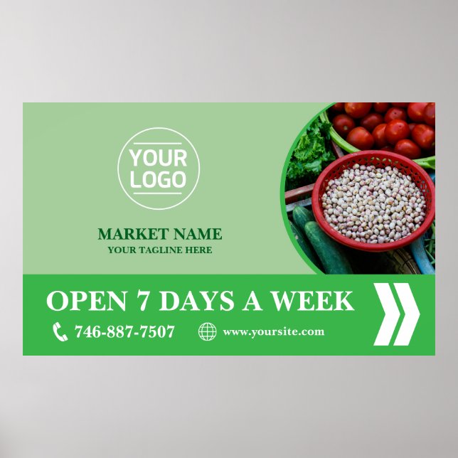 Grocery Market Custom Poster (Front)