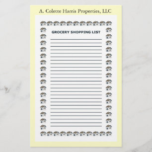 Grocery Note Pad- Design 4