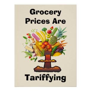 Grocery Prices are Tariffing Poster