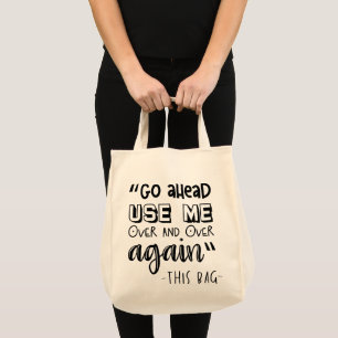 Grocery Quote Tote Bag