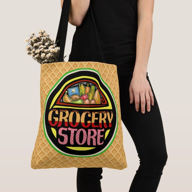 Grocery - See Back ... Tote Bag (Close Up)