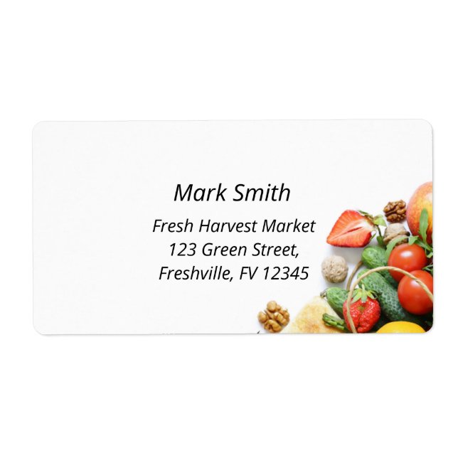 Grocery Shop Farmers Market Label Vegetable Shop (Front)