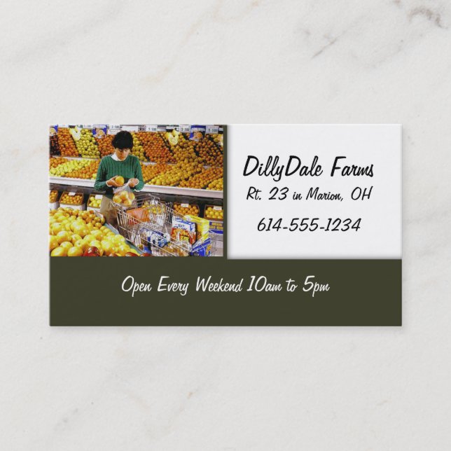Grocery Shopping Store Mart Business Card (Front)