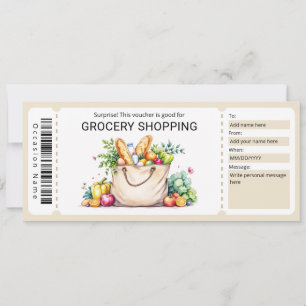 Grocery Shopping Voucher Invitation
