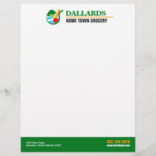 Grocery Store Custom Letterhead