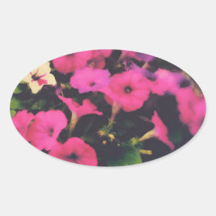 Grocery Store Flowers Oval Sticker