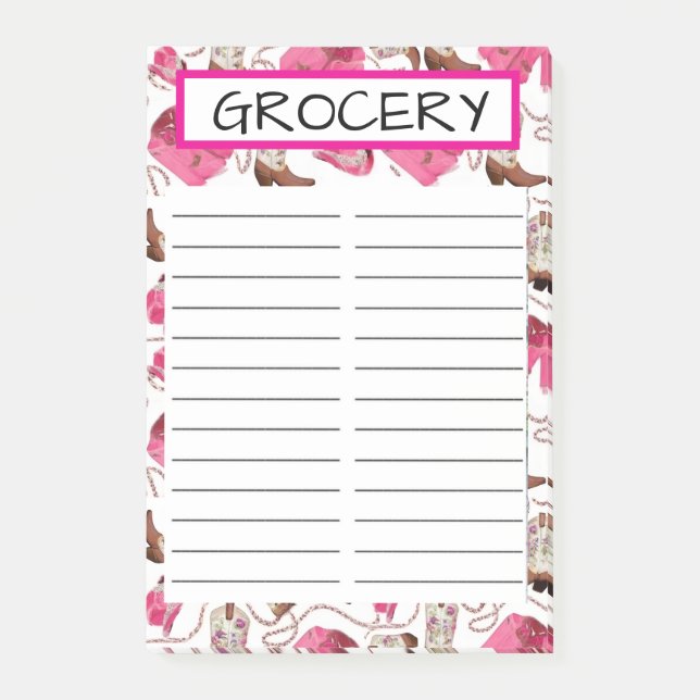 GROCERY STORE POST-IT NOTES (Front)