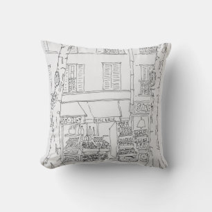 Grocery Store   Rue Brea, Paris, France Cushion