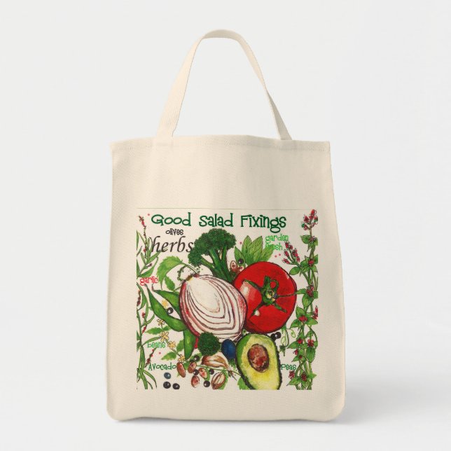 grocery tote bag (Front)