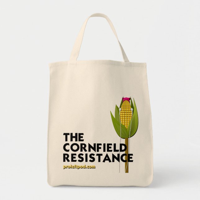 Grocery Tote (Clear) - The Cornfield Resistance Bag (Front)