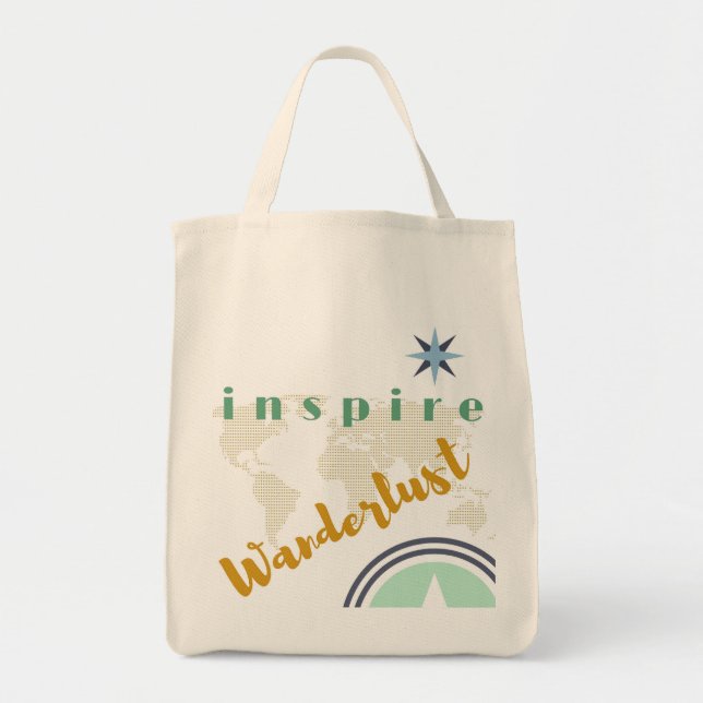 Grocery Tote - Inspire Wanderlust - Farmers Market (Front)