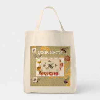 Grocery Tote PERSONALIZED W/ BEES