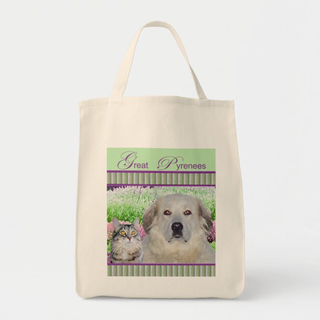 Grocery Tote w/Great Pyr & Buddy (Front)