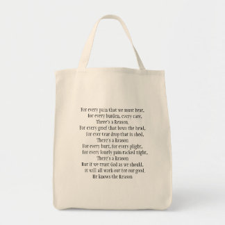 Grocery Tote with Beautiful Poem