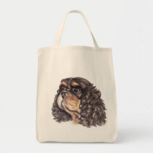 Grocery Tote with Max The Cavalier Bag