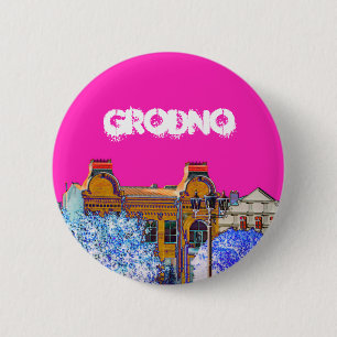 Grodno Belarus Architecture 6 Cm Round Badge