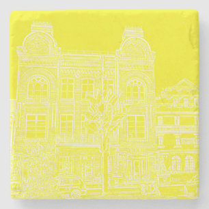 Grodno Belarus Architecture City View Buildings Stone Coaster