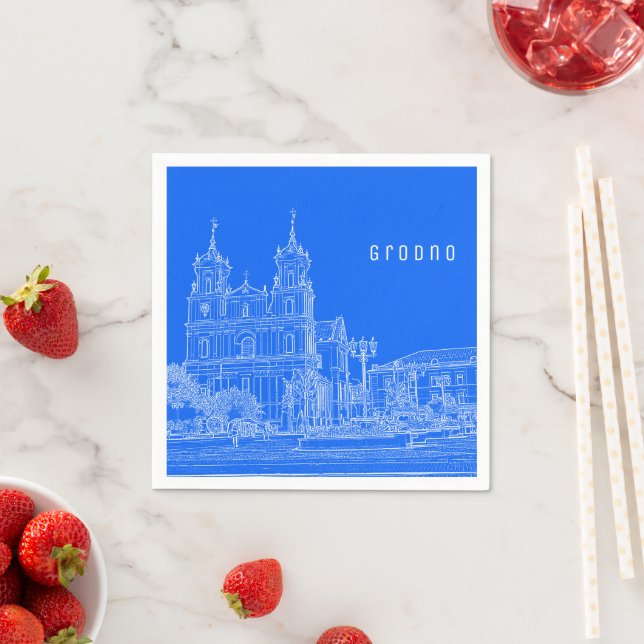 Grodno Belarus Architecture City View Cathedral Napkin (Insitu)