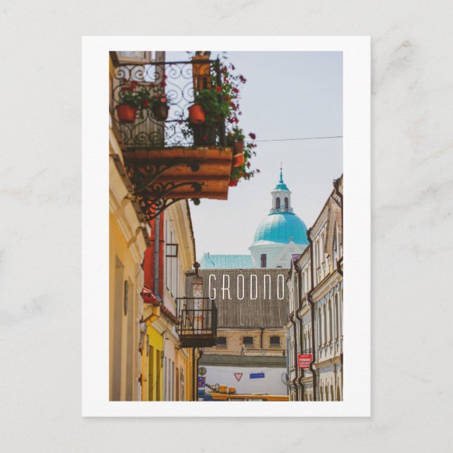 Grodno Belarus Architecture City View Postcard (Front)