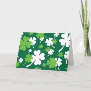Groen klavertje vier blaadjes. St. Patrick's Day Card