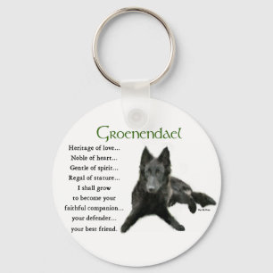 Groenendael Belgian Sheepdog Gifts Key Ring