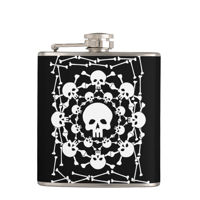 Grog Pirate Skulls Flask (Front)